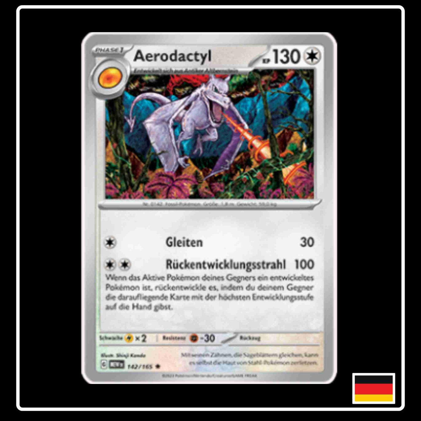 Aerodactyl 142/165 aus dem Pokemon Set Karmesin & Purpur 151
