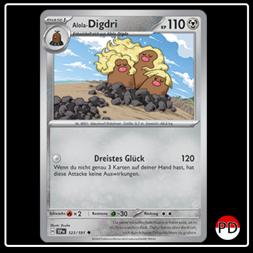 Alola-Digdri 123/191 Pokemon Stürmische Funken