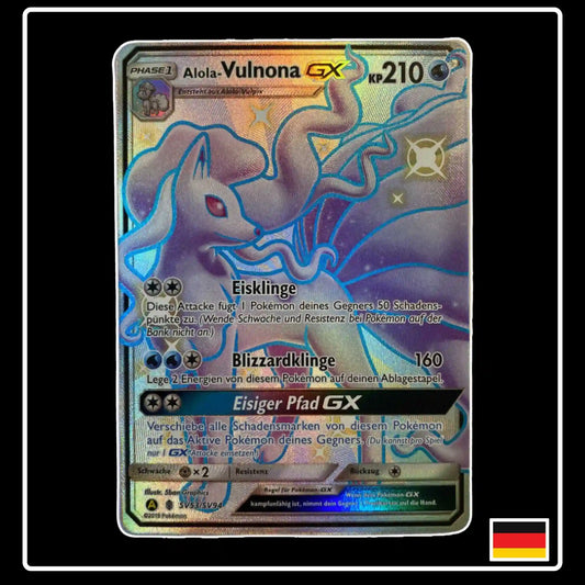 Alola-Vulnona GX Shiny SV53/SV94 Pokemon Verborgenes Schicksal