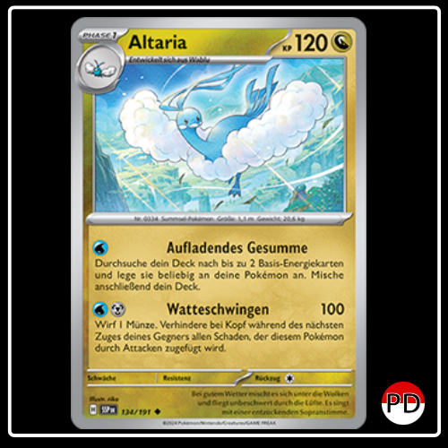 Altaria 134/191 Pokemon Stürmische Funken