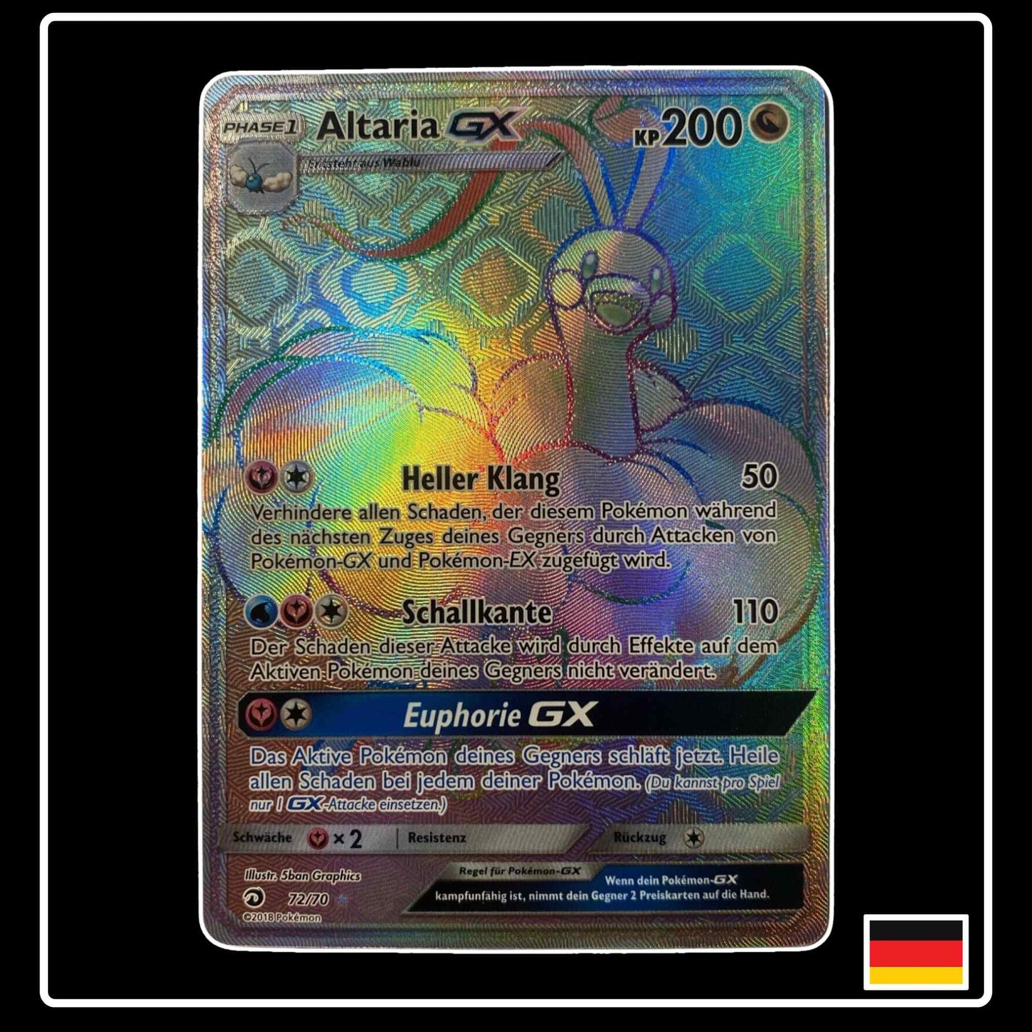 Altaria GX Rainbow Pokemon Karte