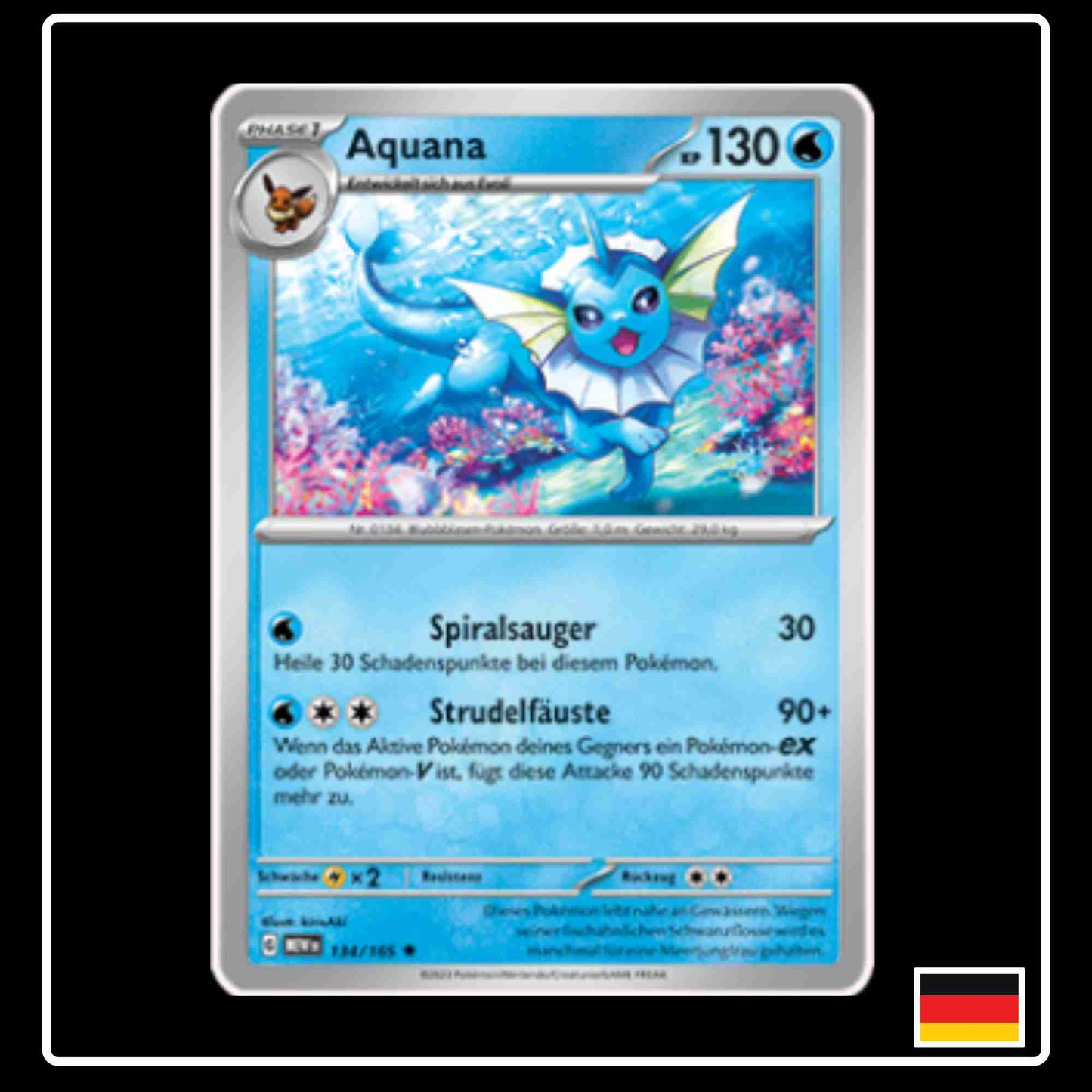 Aquana 134/165 aus dem Pokemon Set Karmesin & Purpur 151