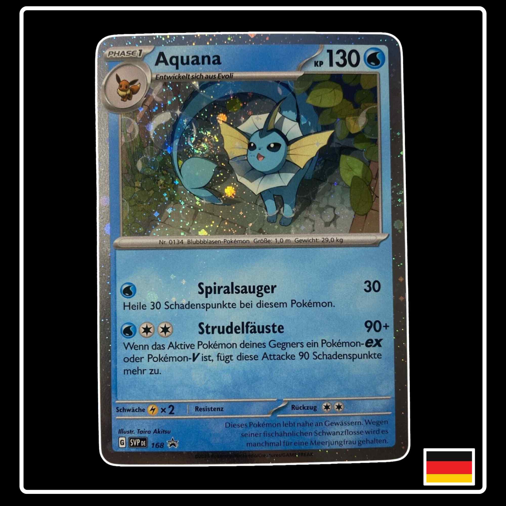 aquana pokemon card Aquana Holo SVP DE 168 Prismatische Entwicklungen