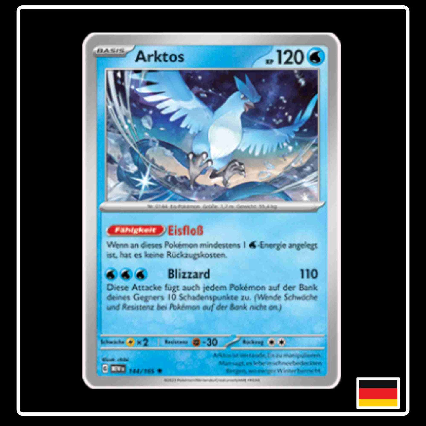 Arktos 144/165 aus dem Pokemon Set Karmesin & Purpur 151
