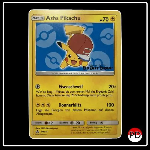 Ashs Pikachu SM114 Pokemon Black Star Promo