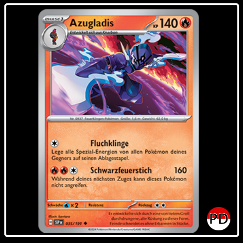 Azugladis 035/191 Pokemon Stürmische Funken Sammelkarten