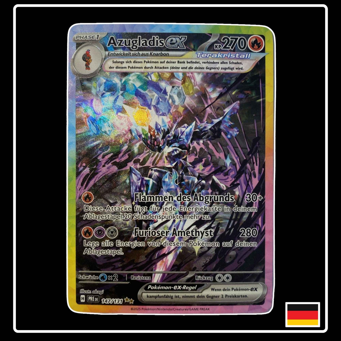 Azugladis Special Illustration Rare Pokémon Karte – Prismatische Entwicklungen, Deutsch, holografisch, selten