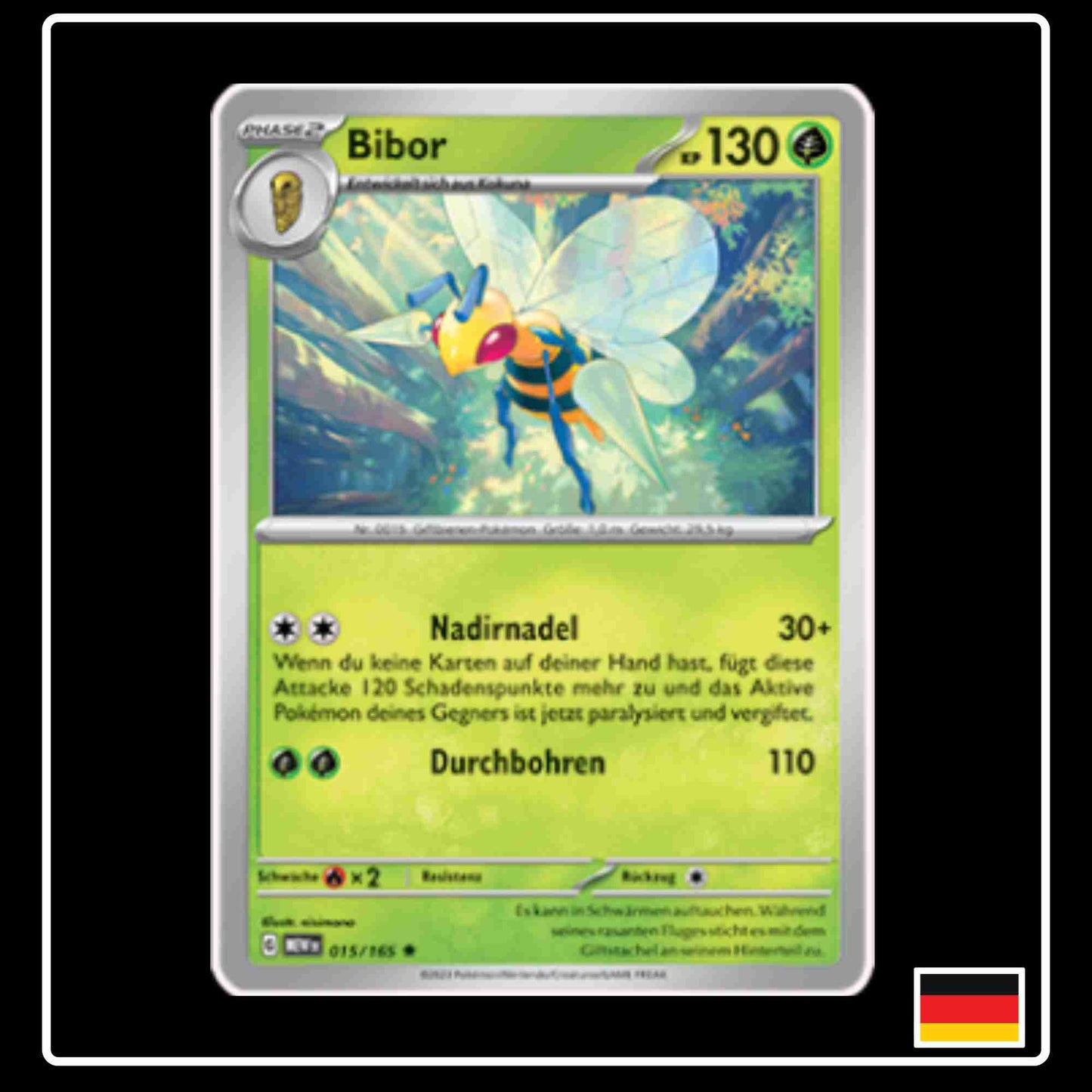 Bibor 015/165 aus dem Pokemon Set Karmesin & Purpur 151