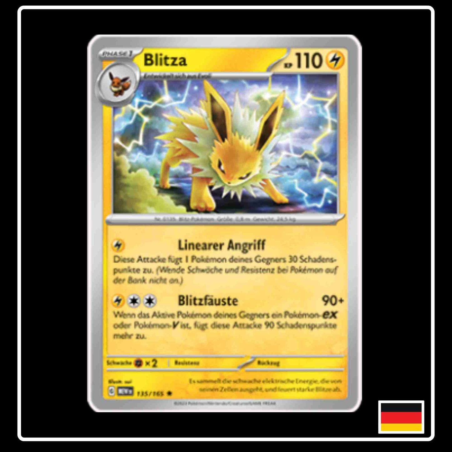 Blitza 135/165 aus dem Pokemon Set Karmesin & Purpur 151