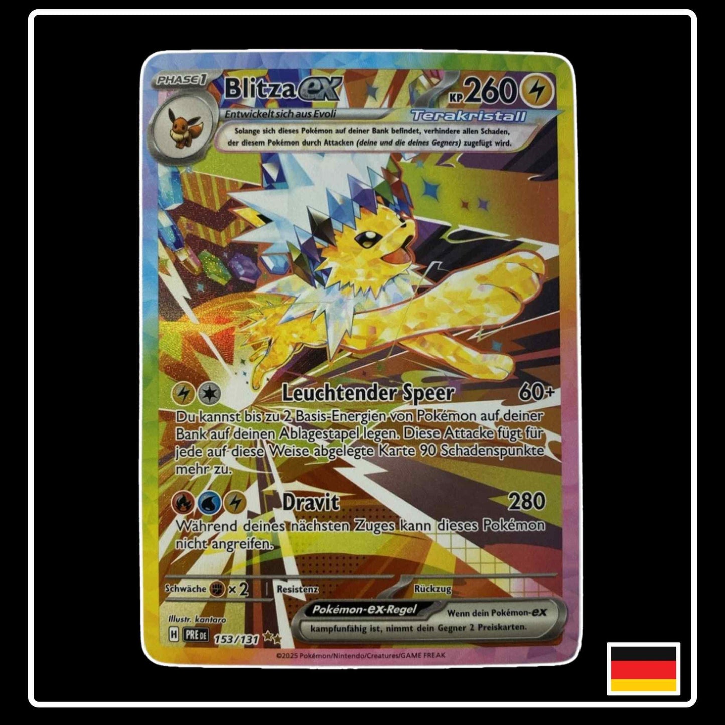 Blitza ex Special Illustration Rare 153/131 Pokemon Prismatische Entwicklungen