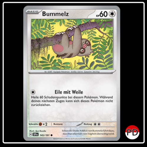 Bummelz 145/191 Pokemon Stürmische Funken