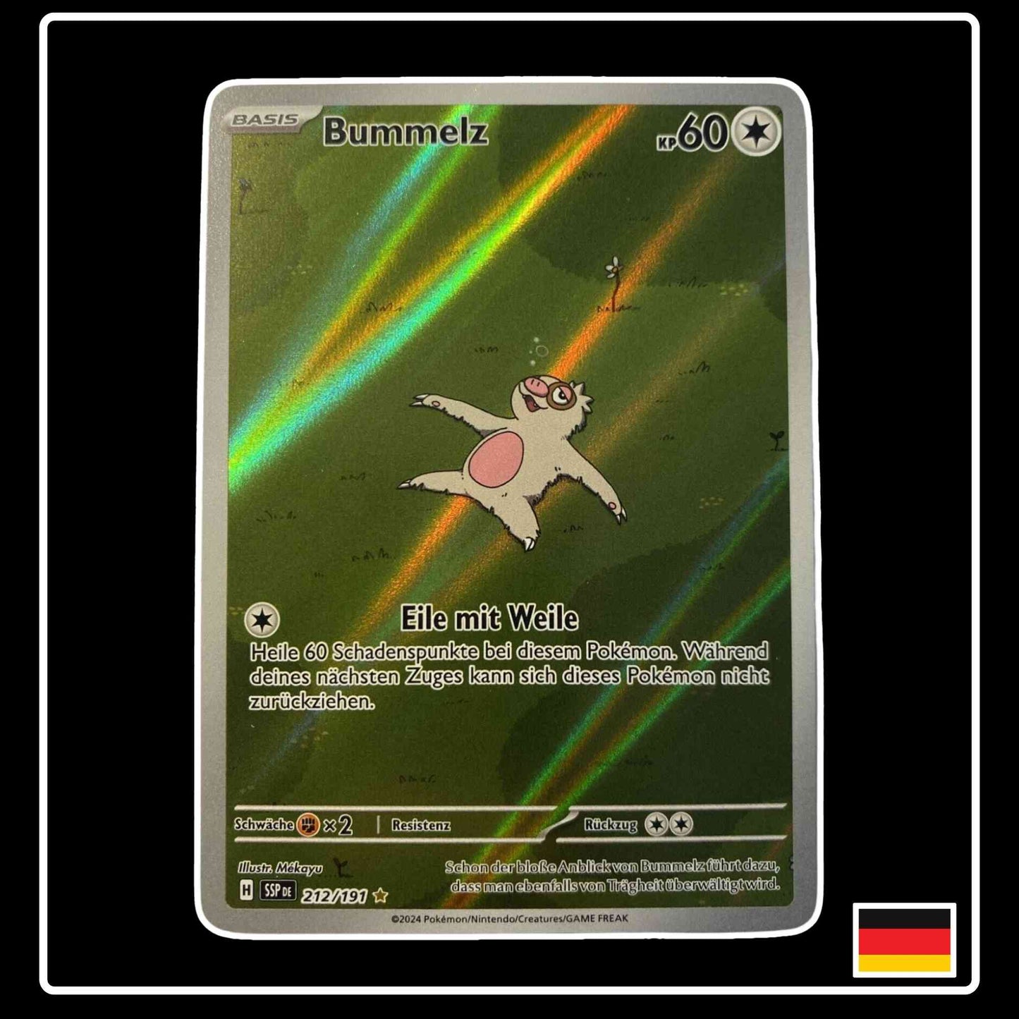 Bummelz Illustration Rare 212/191 Pokemon Stürmische Funken