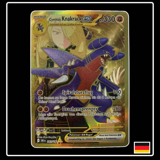 Cynthias Knakrack ex ex GOLD 241/182 Pokemon Ewige Rivalen