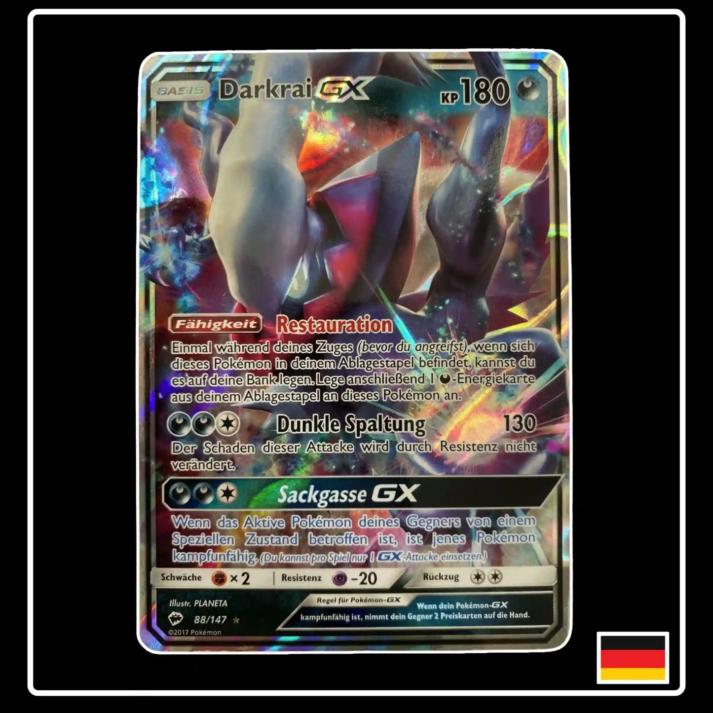 Darkrai GX 88/147 Pokemon Nacht im Flammen