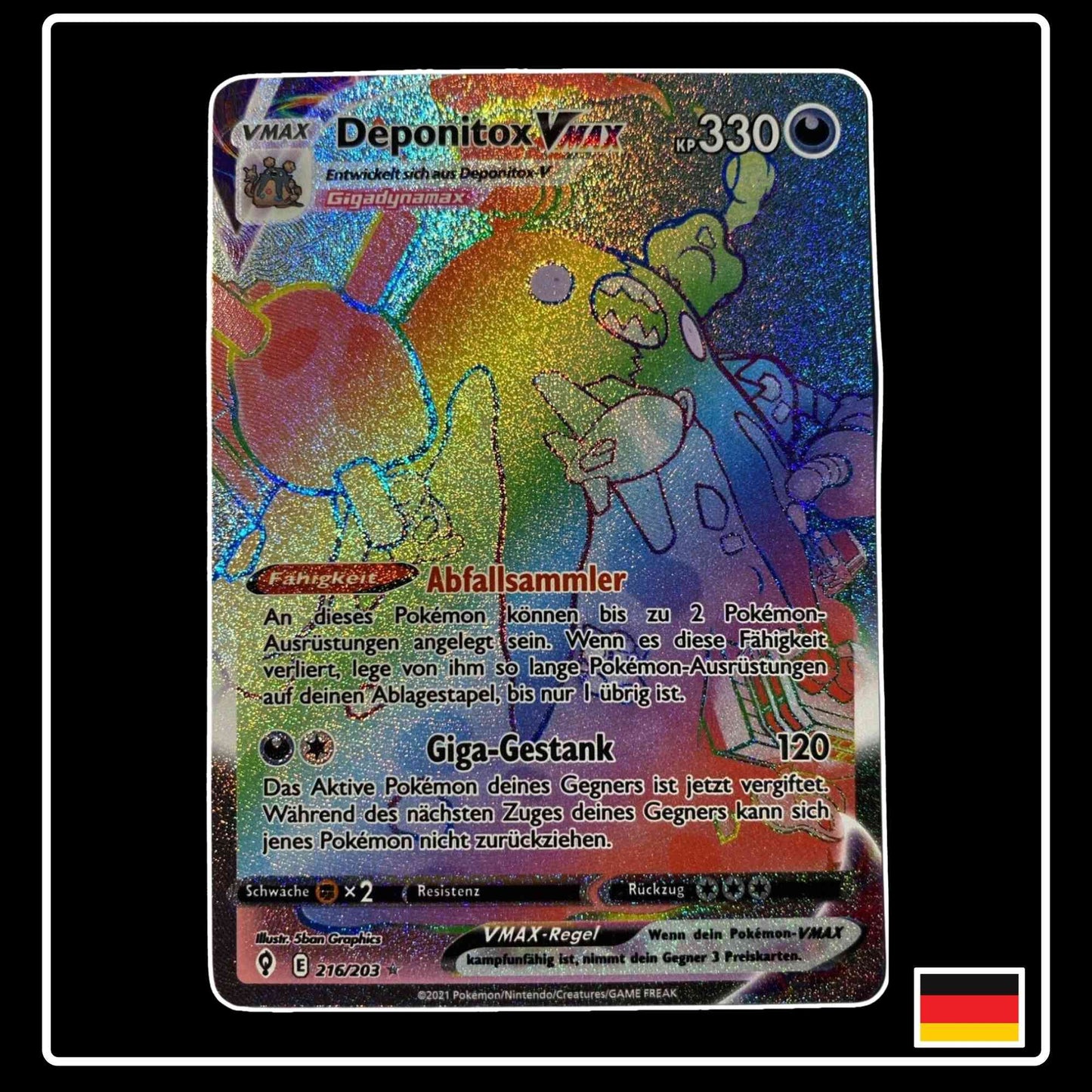 Deponitox VMAX Rainbow 216/203 Pokemon Drachenwandel