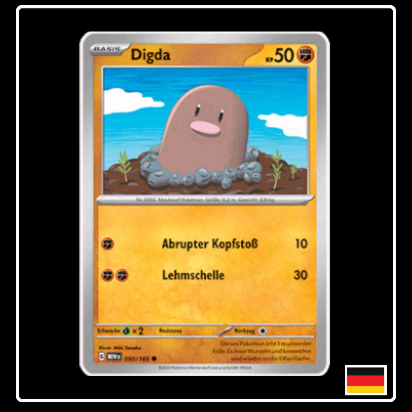 Digda 050/165 aus dem Pokemon Set Karmesin & Purpur 151