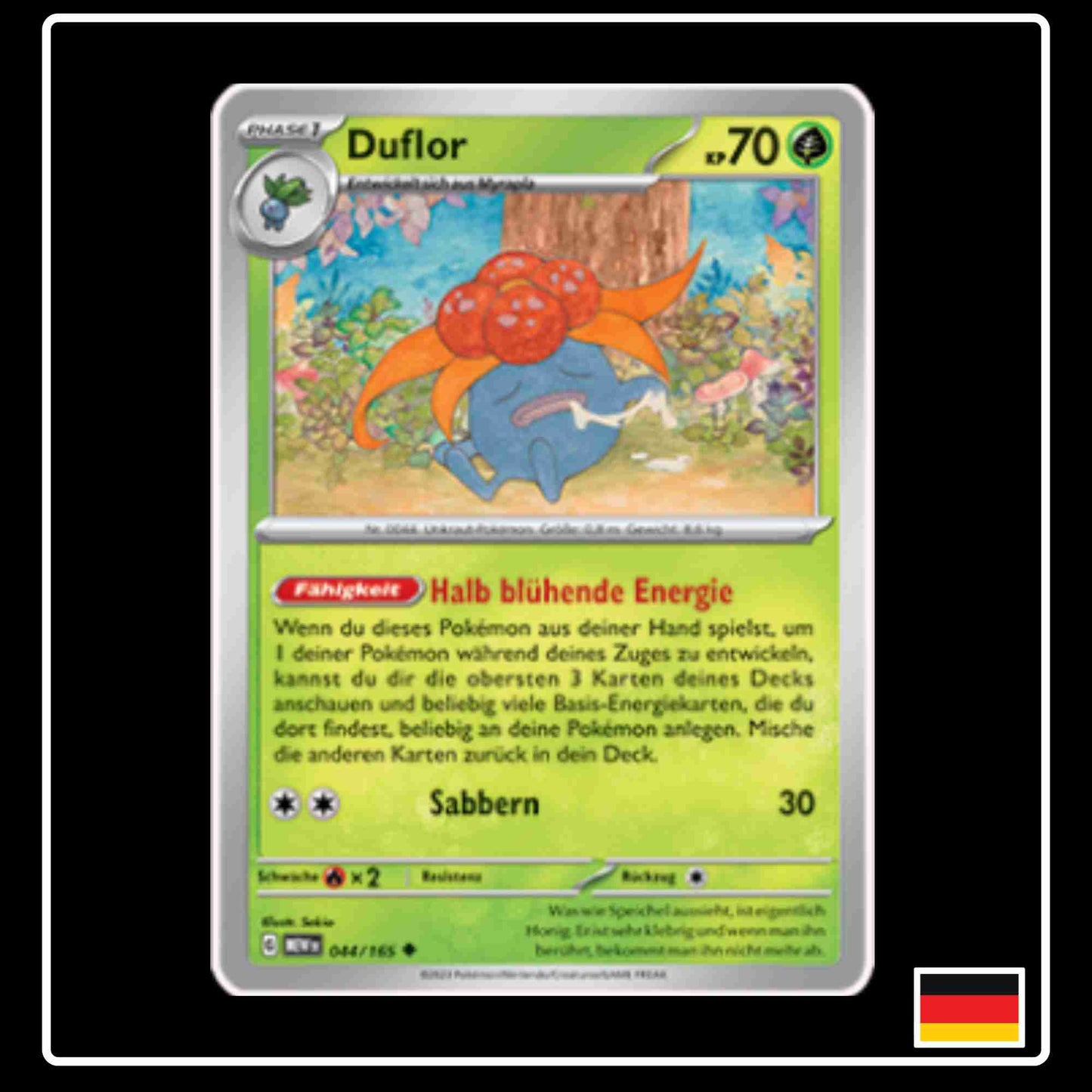 Duflor 044/165 aus dem Pokemon Set Karmesin & Purpur 151