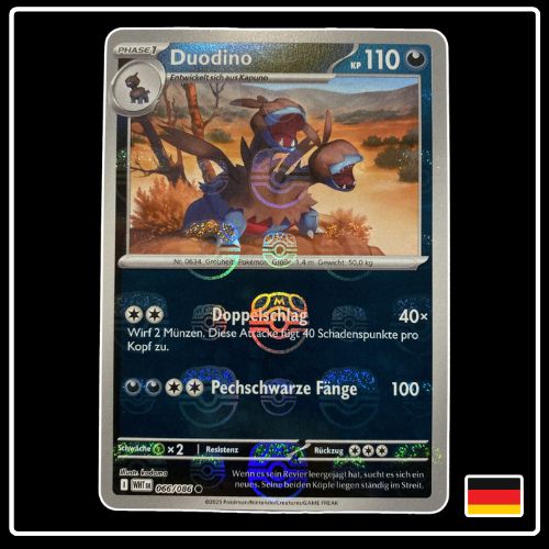 Duodino Meisterball 066/086 Pokemon Weisse Flammen