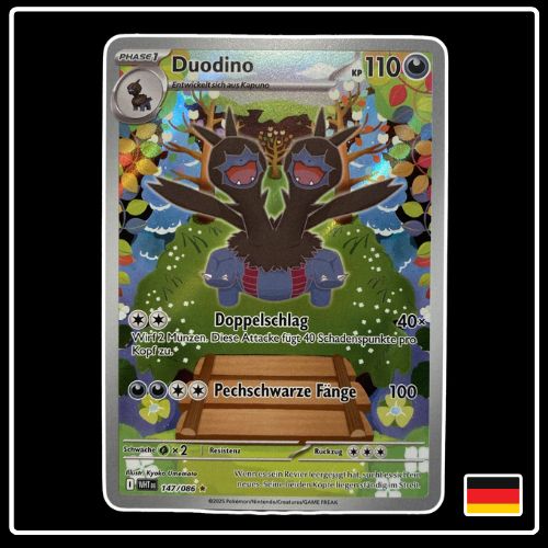 Duodino Illustration Rare 147/086 Pokemon Weisse Flammen