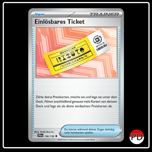Einlösbares Ticket 156/159 Pokemon Reisegefährten