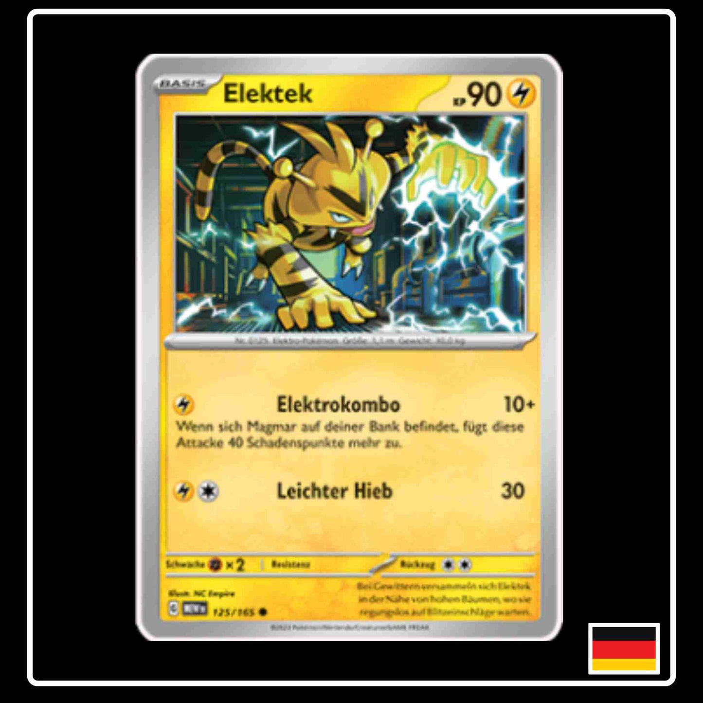 Elektek 125/165 aus dem Pokemon Set Karmesin & Purpur 151