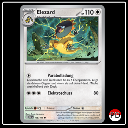 Elezard 155/191 Pokemon Stürmische Funken
