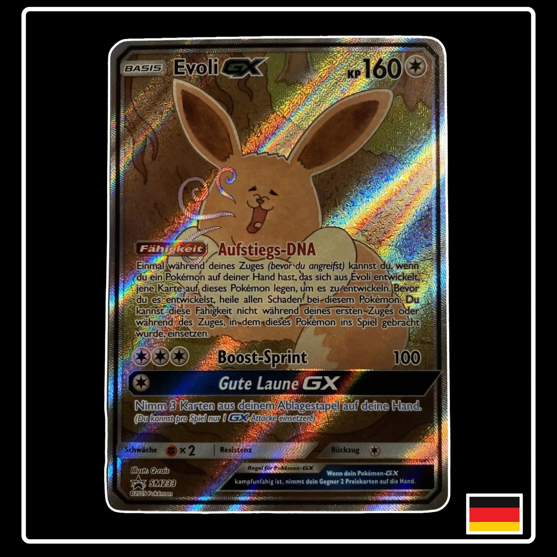 Evoli GX Alternative Art SM233 Pokemon SM Black Star Promo