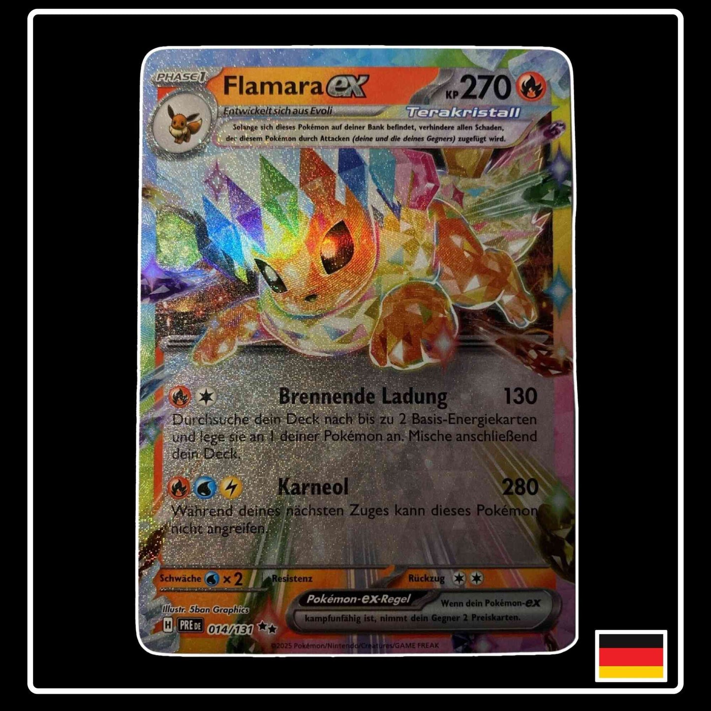 Flamara ex 014/131 Pokemon Prismatische Entwicklungen