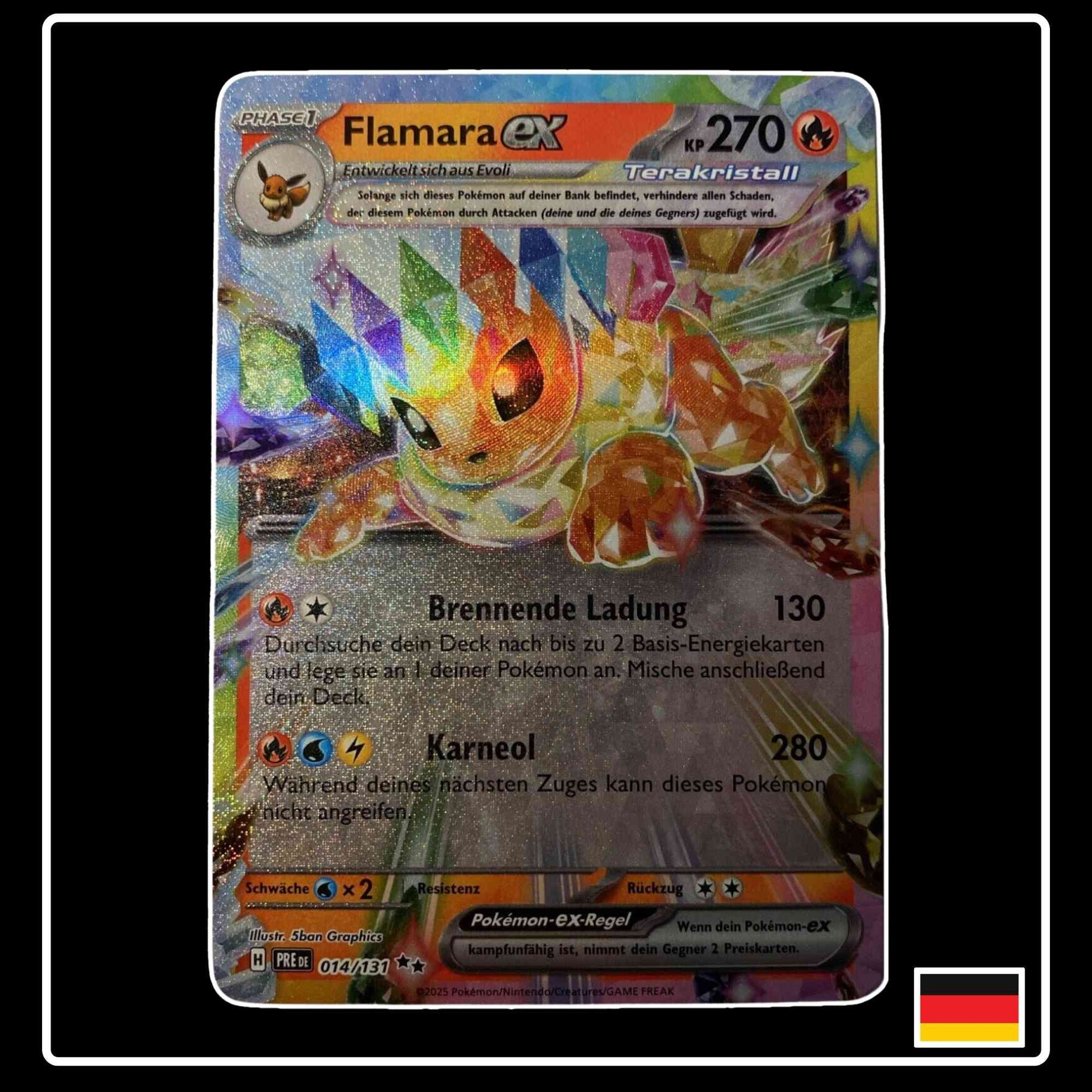 Flamara ex 014/131 Pokemon Prismatische Entwicklungen