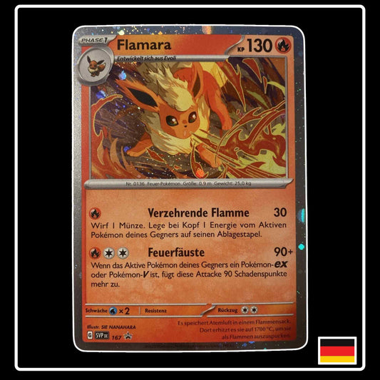 Flamara Pokemon Karte aus Prismatische Entwicklungen