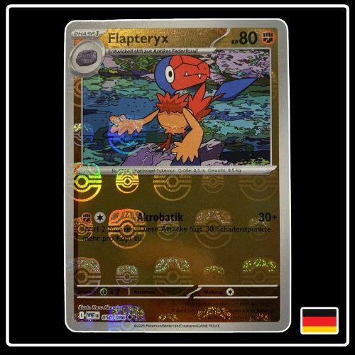 Flapteryx Meisterball 050/086 Pokemon Weisse Flammen