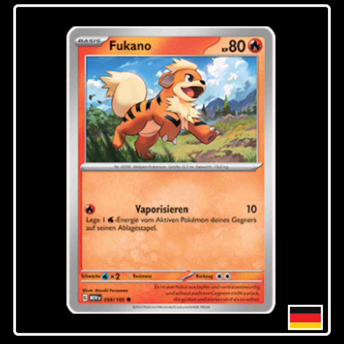 Fukano 058/165 aus dem Pokemon Set Karmesin & Purpur 151