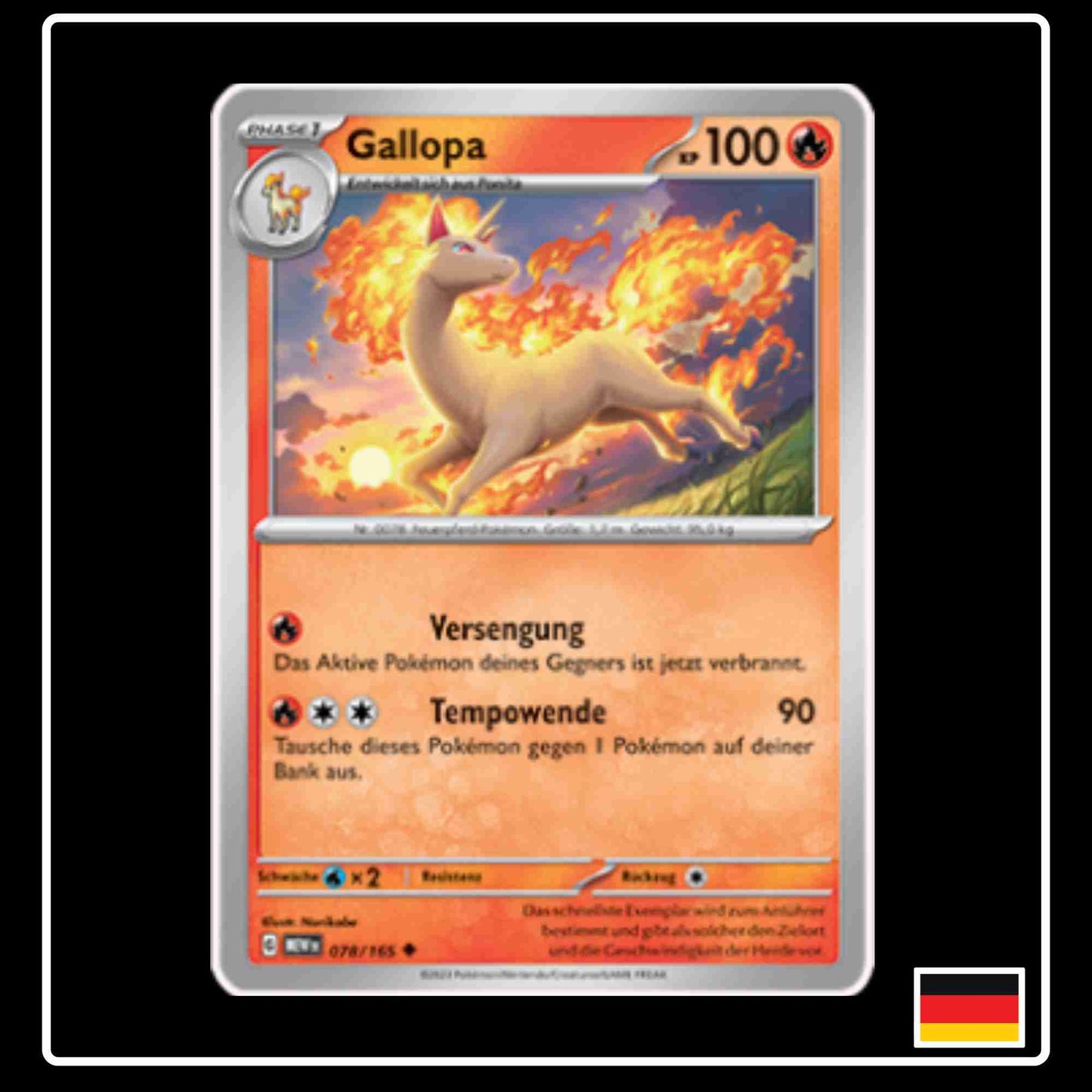 Gallopa 078/165 aus dem Pokemon Set Karmesin & Purpur 151