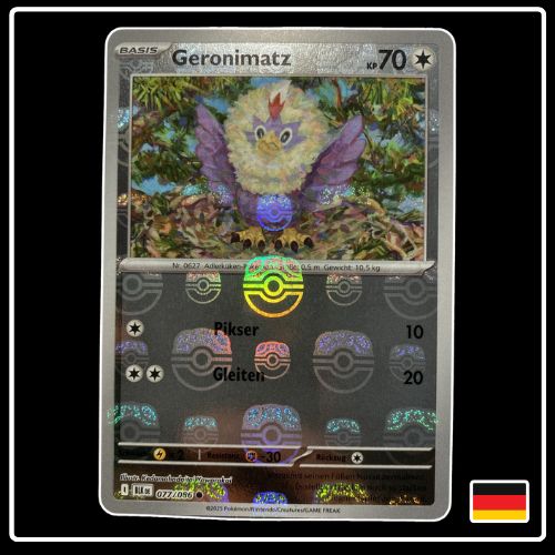 Geronimatz Meisterball 077/086 Pokemon Schwarze Blitze