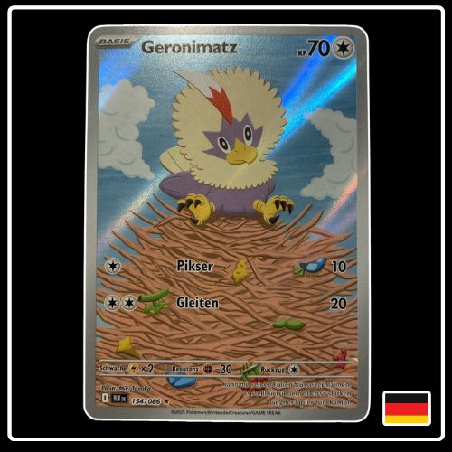 Geronimatz Illustration Rare 154/086 Pokemon Schwarze Blitze