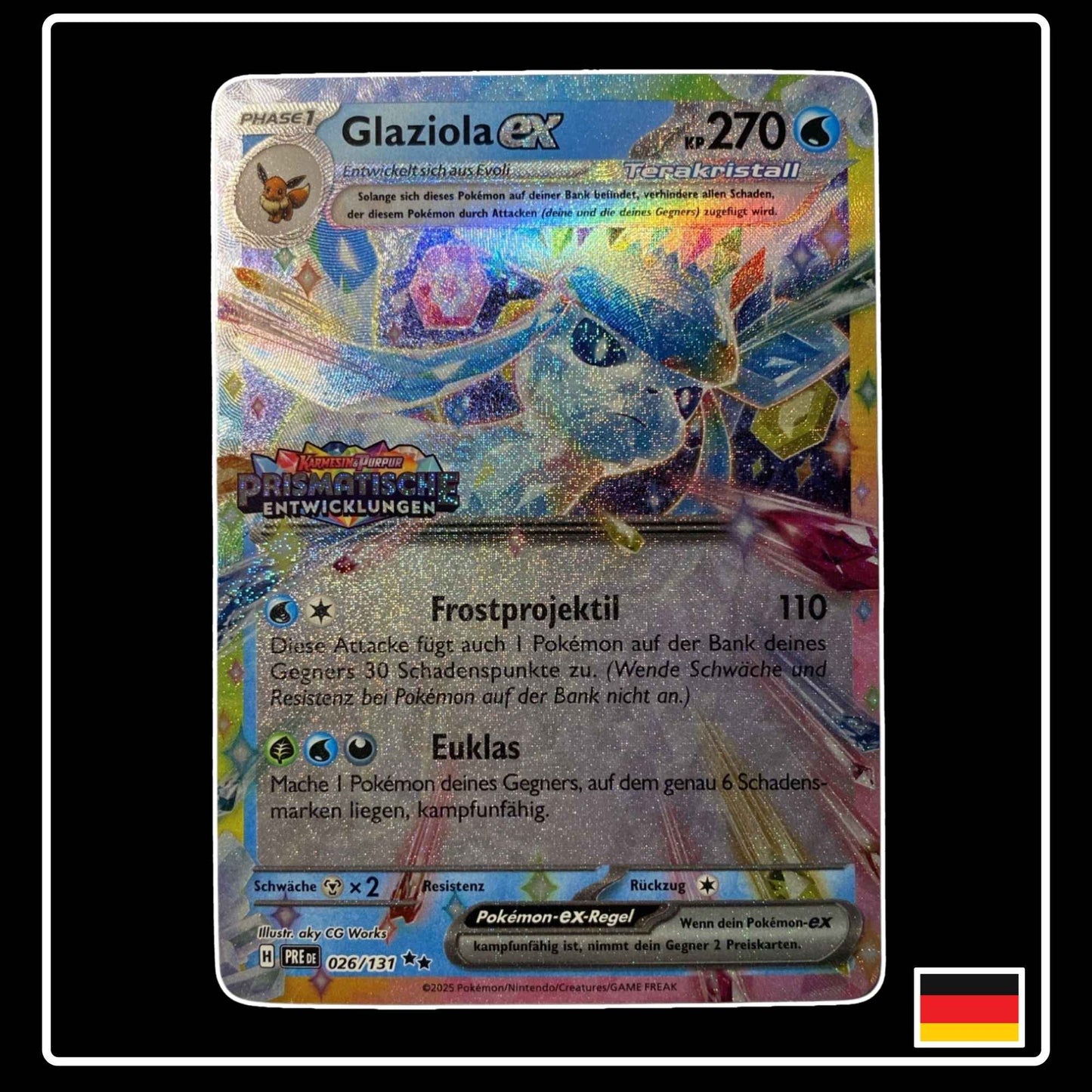 Glaziola STAMP PROMO Pokémon Karte – Prismatische Entwicklungen, Deutsch, holografisch, selten