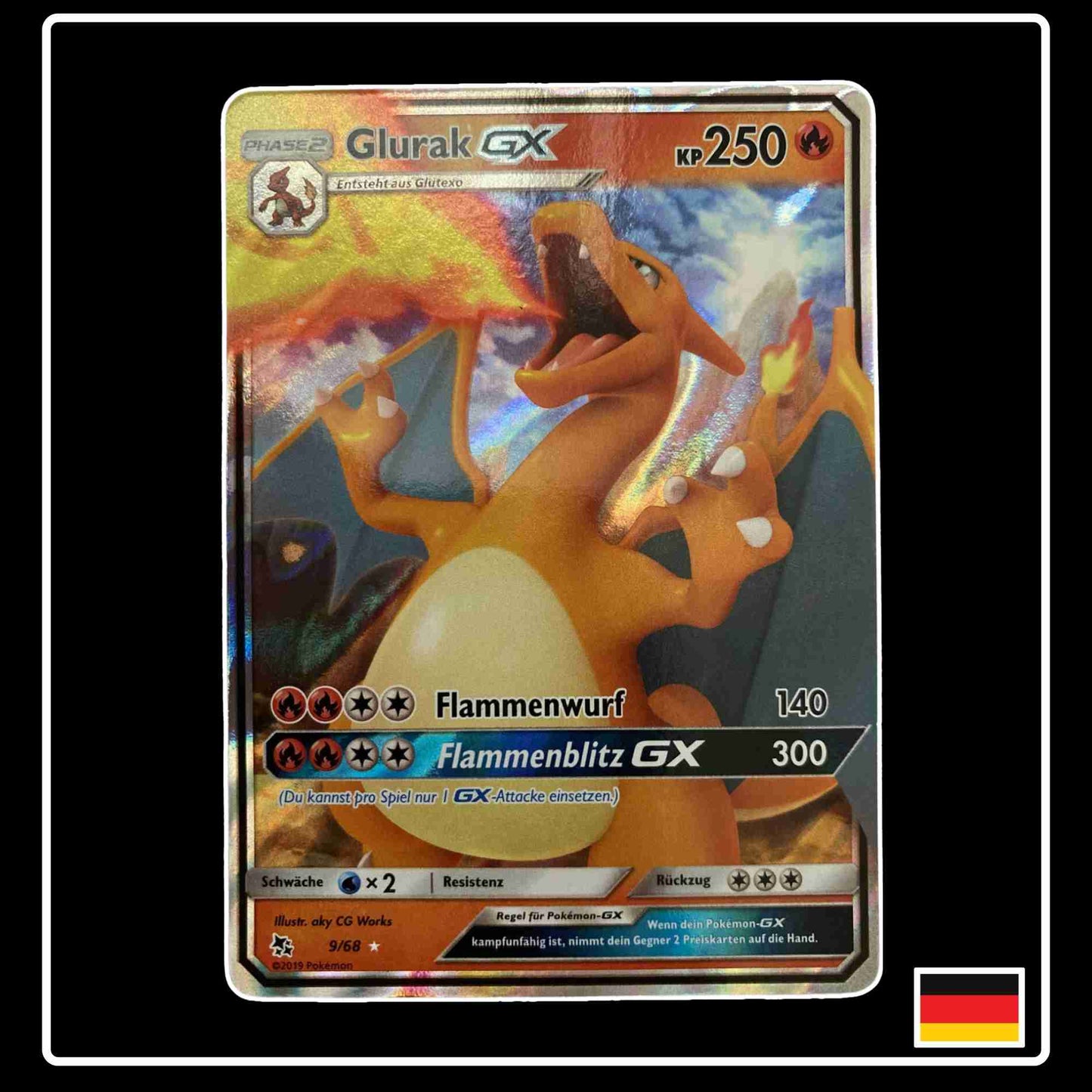 Glurak GX aus dem Sonne & Mond Verborgenes Schicksal