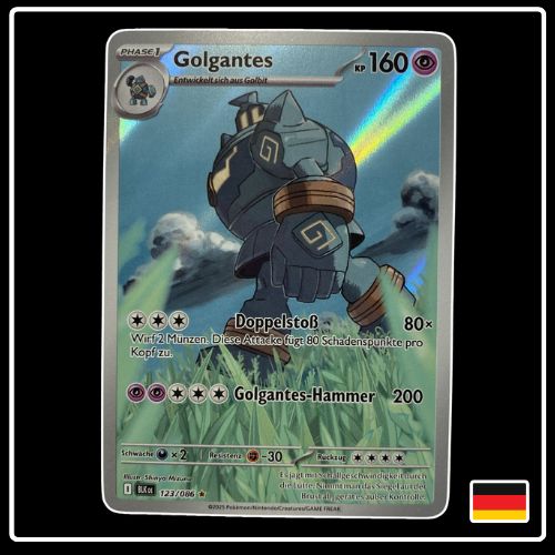Golgantes Illustration Rare 123/086 Pokemon Schwarze Blitze