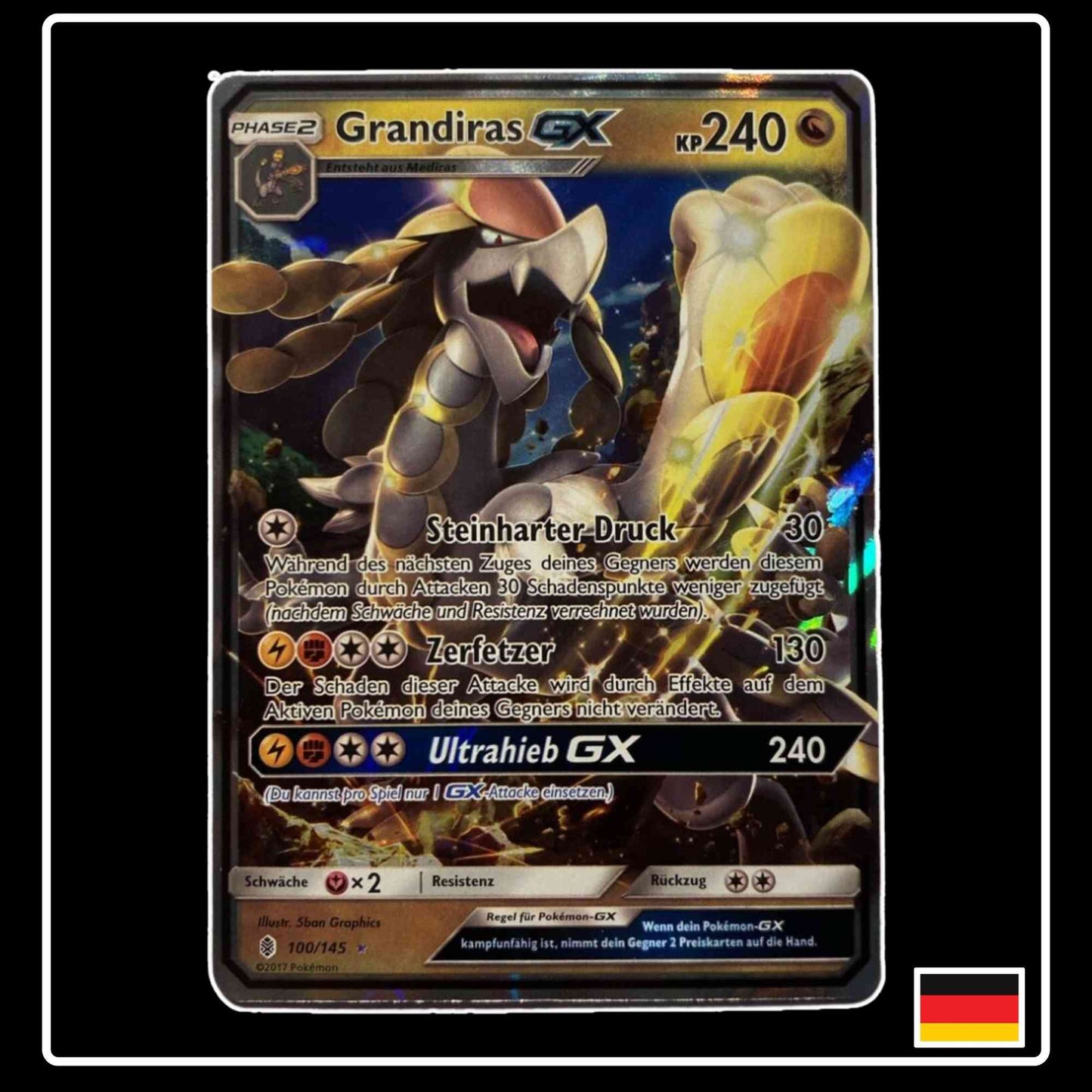 Grandiras GX 100/145 Pokemon Stunde der Wächter