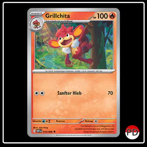 Grillchita 015/086 Pokemon Weisse Flammen