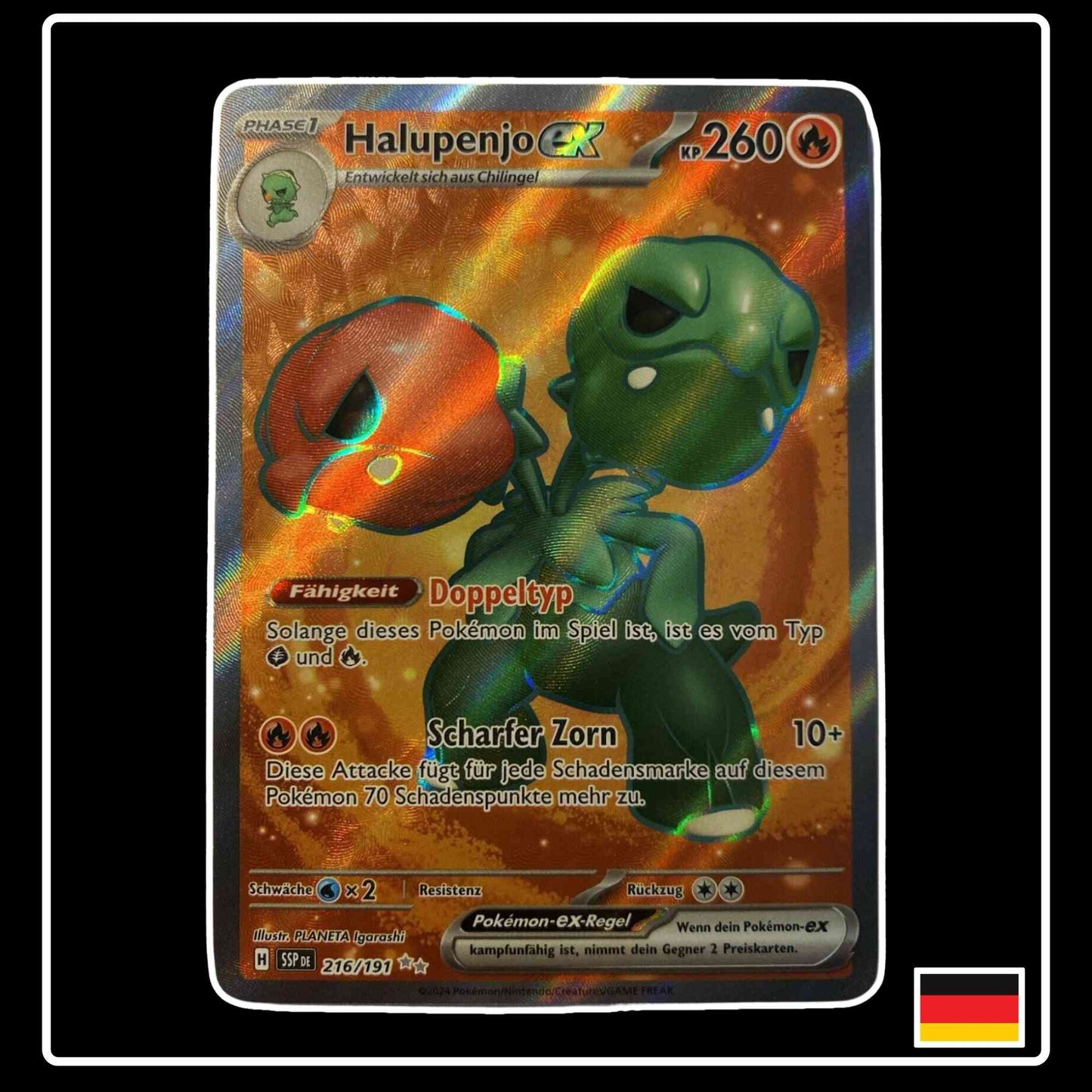 Halupenjo ex Full Art Pokemon Karte aus Pokemon Stürmische Funken