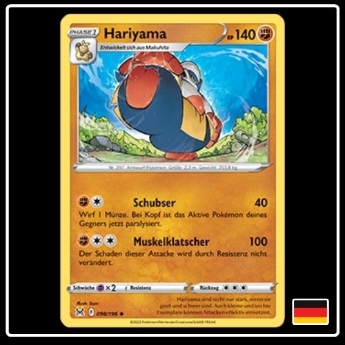 Hariyama 098/196 Pokemon Verlorener Ursprung