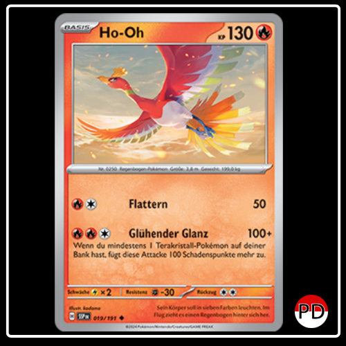 Ho-Oh 019/191 Pokemon Stürmische Funken Sammelkarten