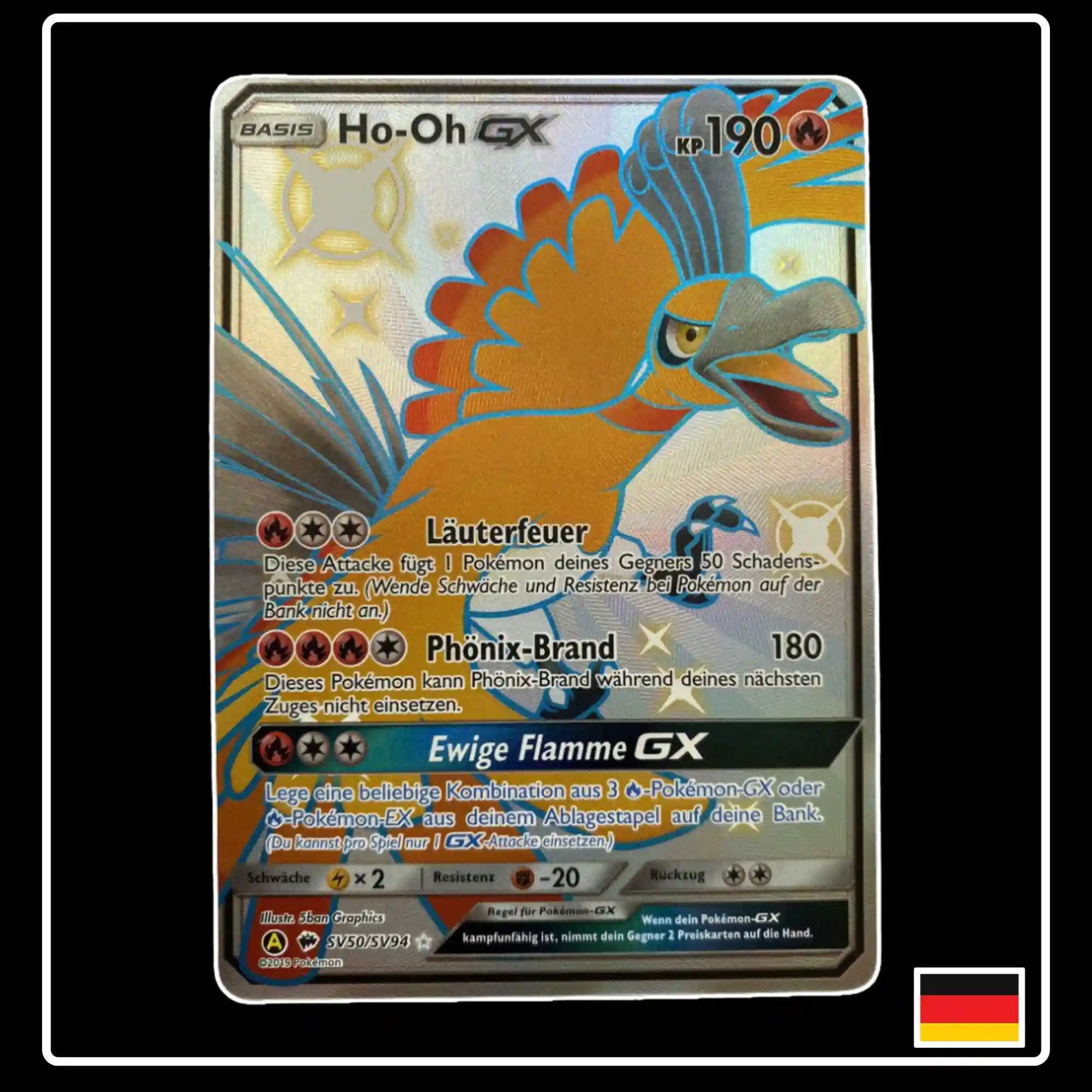 Ho-Oh GX Shiny SV50/SV94 Pokemon Verborgenes Schicksal
