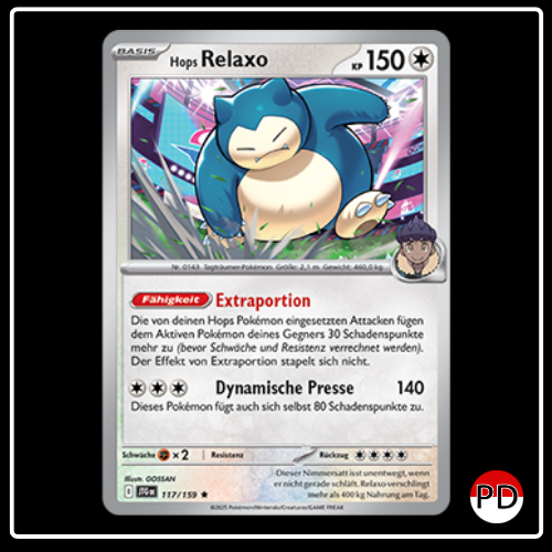 Hops Relaxo 117/159 Pokemon Reisegefährten