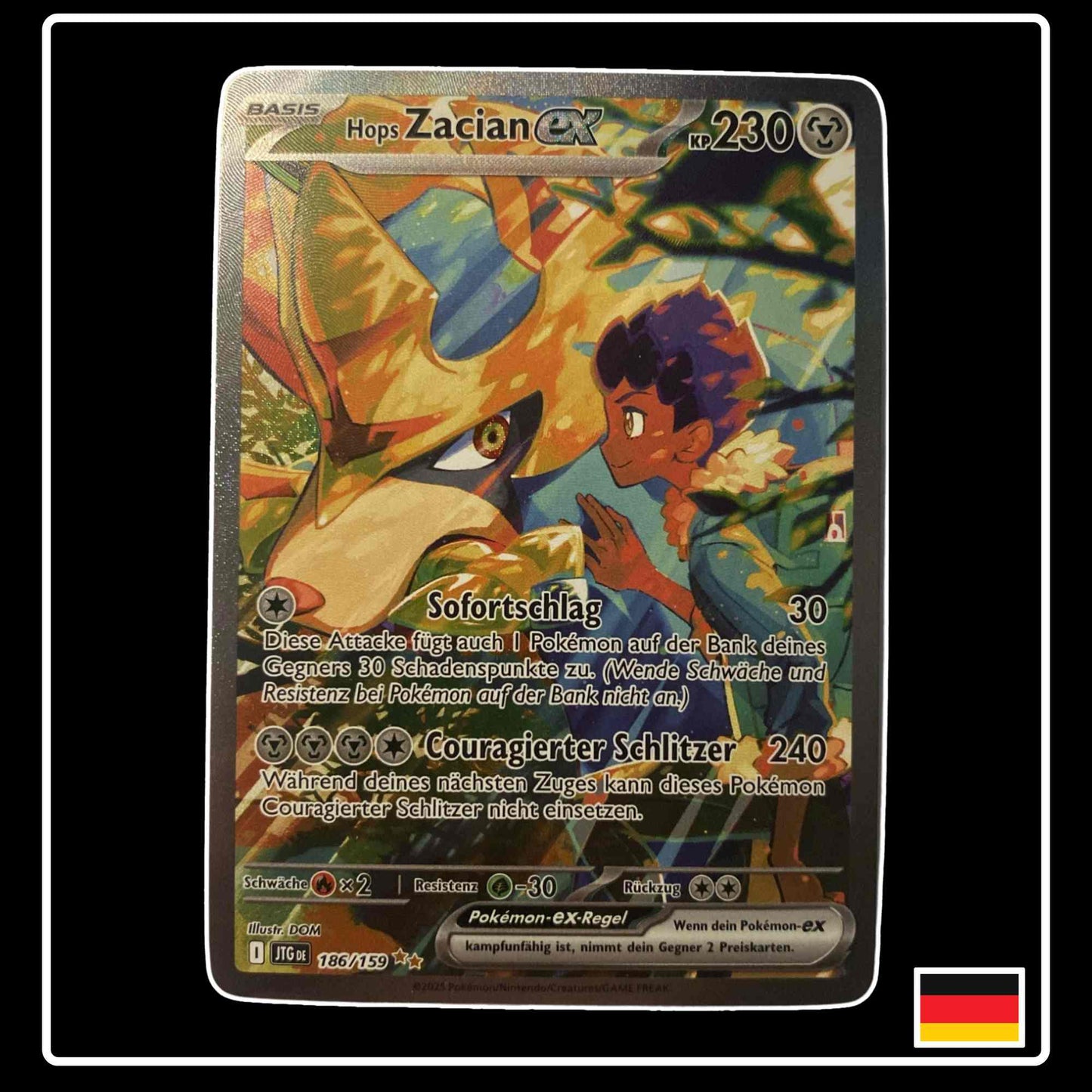 Hops Zacian ex SIR 186/159 Pokemon Reisegefährten