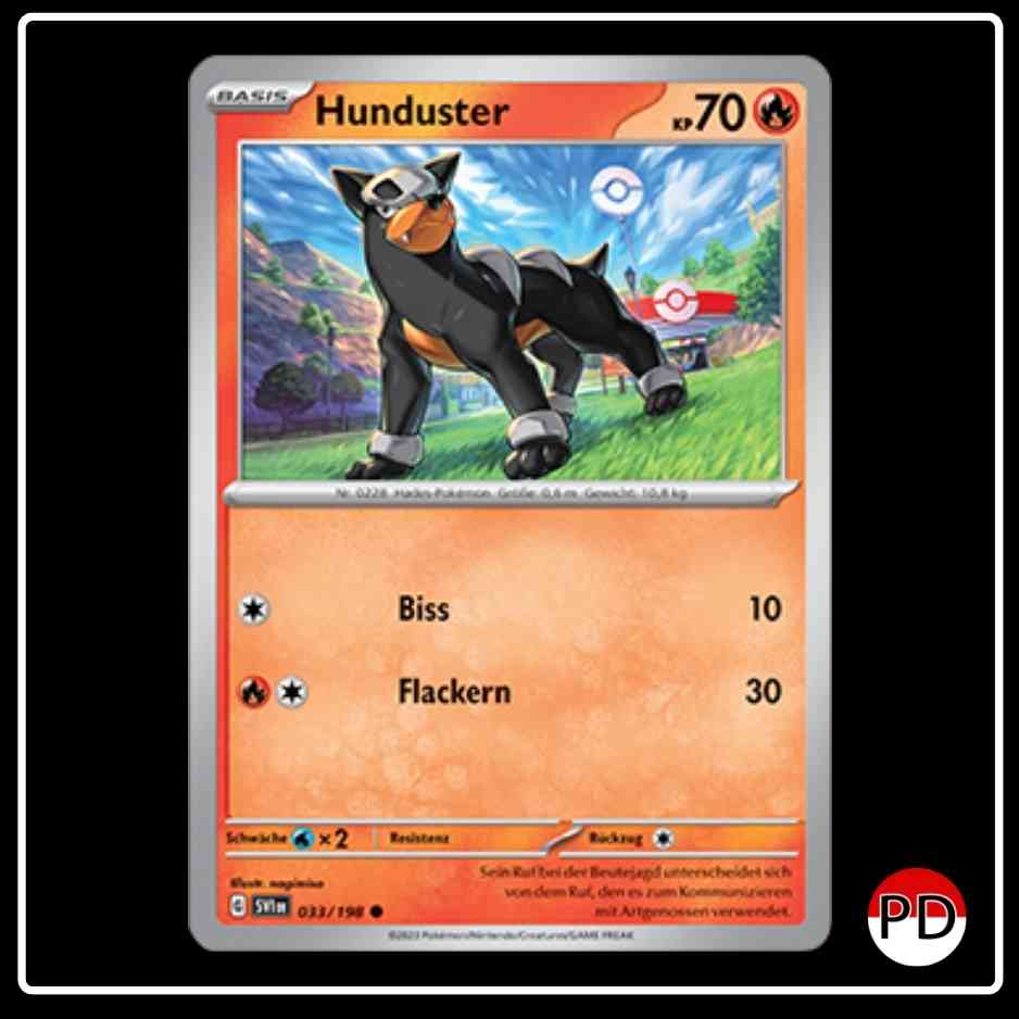 Hunduster 033/198 Pokemon Karmesin & Purpur