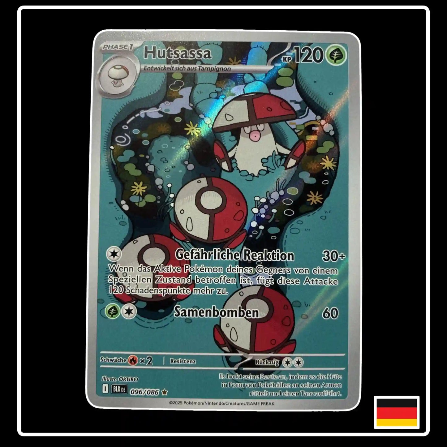Hutsassa Illustration Rare 096/086 Pokemon Schwarze Blitze
