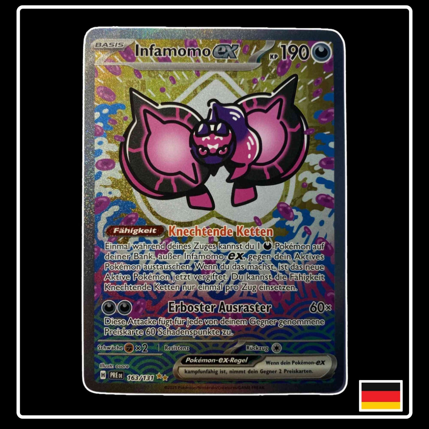 Infamomo ex SIR 163/131 Pokemon Prismatische Entwicklungen