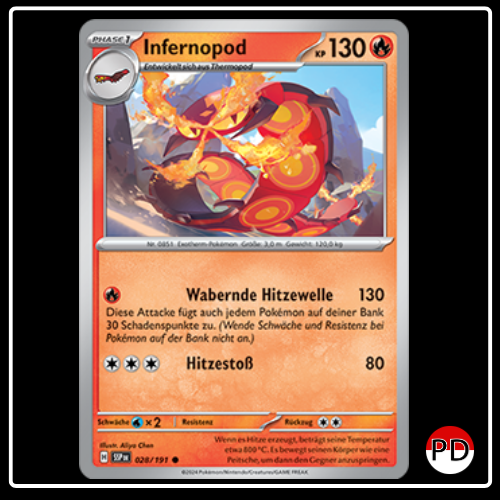 Infernopod 028/191 Pokemon Stürmische Funken Sammelkarten